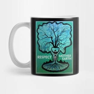 Respect Mother Earth Tree of Life Batik style Mug